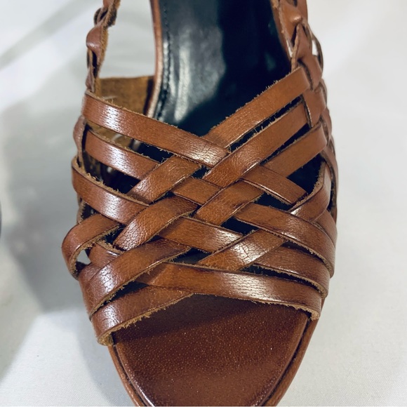 Catrice Nutmeg By Sportsgirl Stiletto Heel Ankle Strap Leather Sandals AU size 7 - Picture 8 of 14